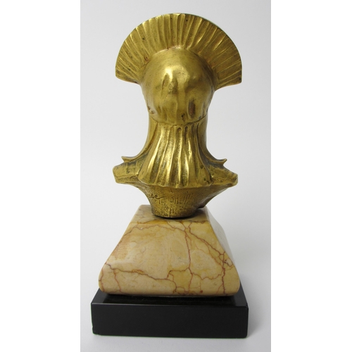 522 - A gilt bronze and carved ivory female bust