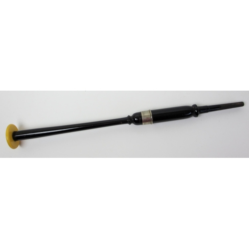 541 - A set of ebony  plated and ivory set of bagpipes