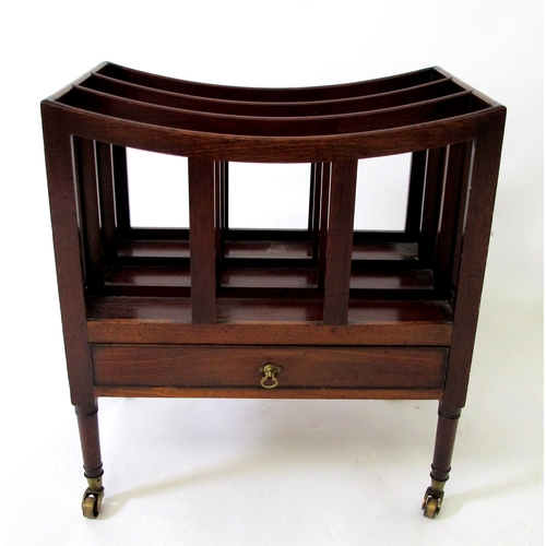 613 - A Regency mahogany three division Canterbury