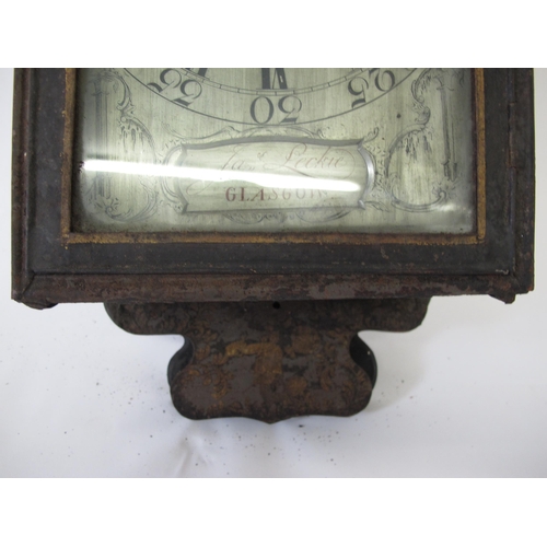 642 - An early 19th century lantern style wall clock by Jas Leckie  Glasgow