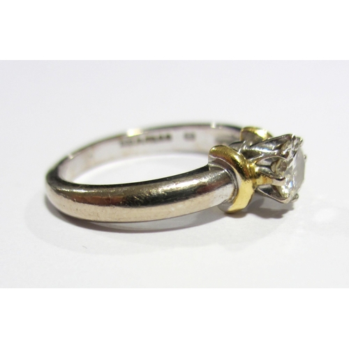 88 - A contemporary design solitaire diamond ring