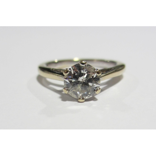 91 - A solitaire diamond ring