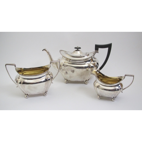 192 - A three piece silver tea service