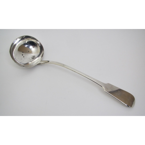 194 - A 19th Century Irish silver soup ladle