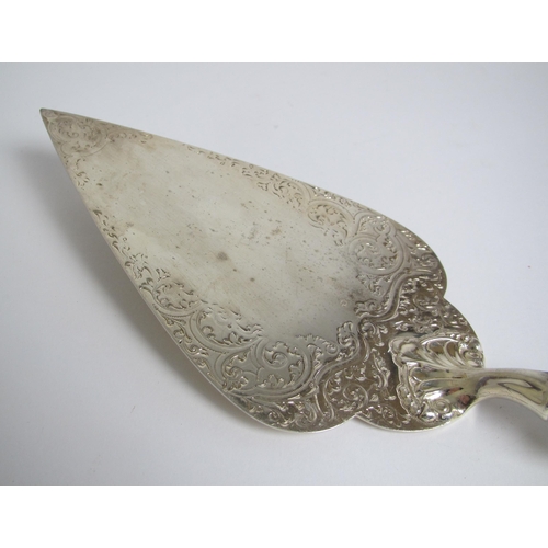 195 - A silver and ivory handled presentation trowel