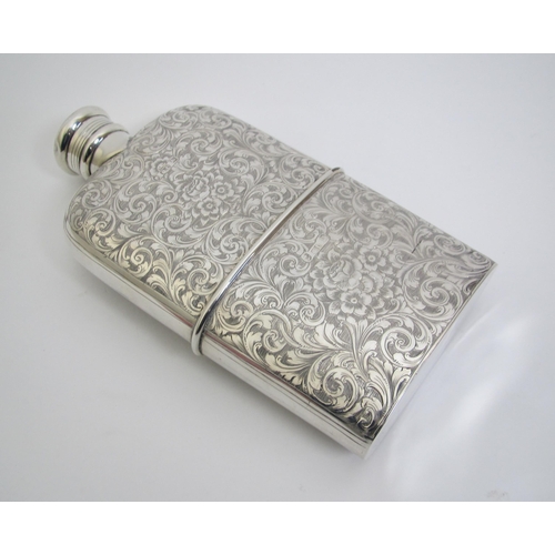 211 - A Victorian silver hip flask