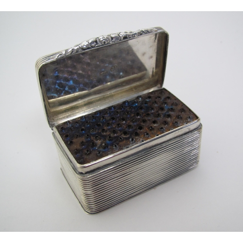 214 - A silver engine turned nutmeg grater