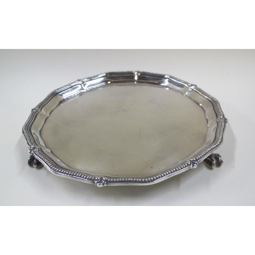 216A - A silver card tray