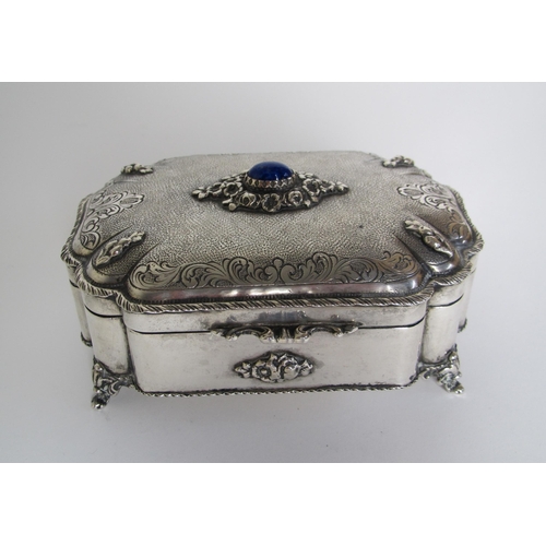 223 - A continental silver box