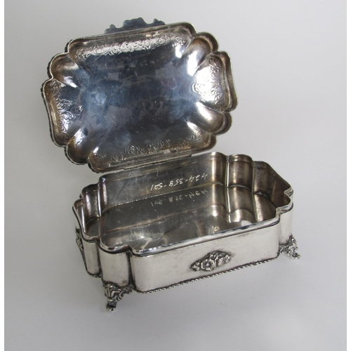 223 - A continental silver box