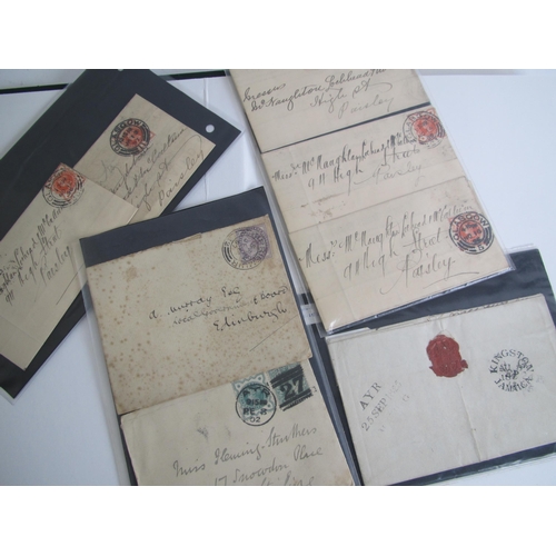 271 - Victorian group comprising; franked envelopes Penny Red