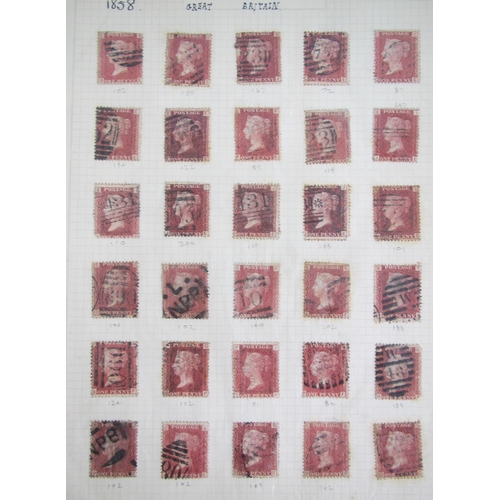 275 - Victorian - sheets of Penny Reds (used)