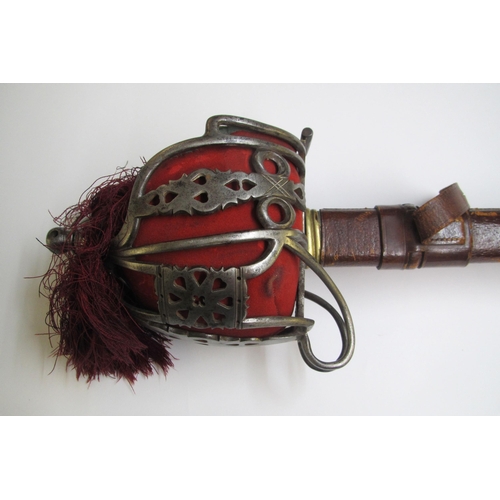 300 - A basket hilted Queens Own Cameron Highlanders Officers sword