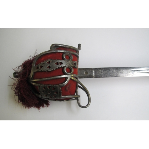 300 - A basket hilted Queens Own Cameron Highlanders Officers sword