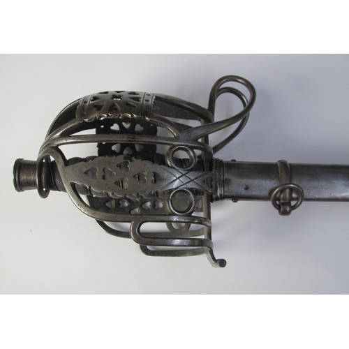 301 - A Victorian Officers basket hilted sword