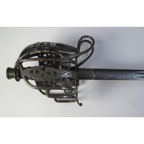 301 - A Victorian Officers basket hilted sword