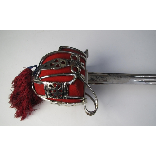 305 - A basket hilted broad sword 5th Vol Battn  Royal Scots