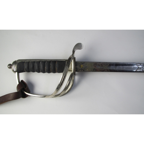 306 - A George VI Royal Artillery officer's sword