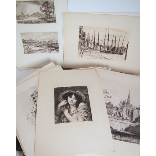 340 - Two folios of etchings