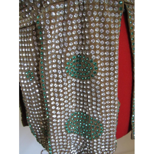 346 - A heavy diamante tunic   purportedly from the wardrobe of Florrie Forde