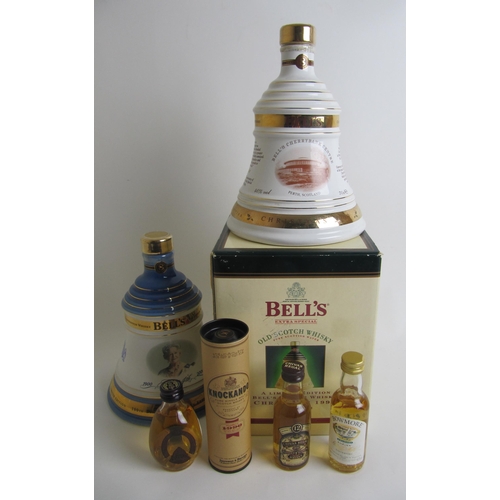 370 - Three Wade Bells Whisky decanters