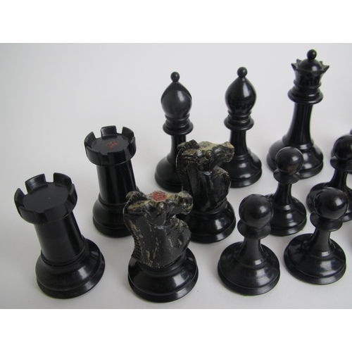 514 - A Staunton chess set of traditional type