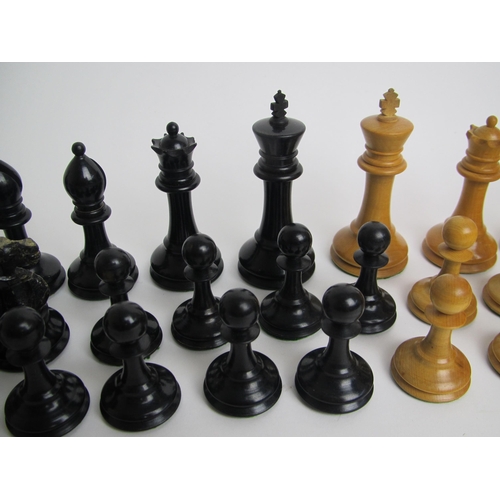 514 - A Staunton chess set of traditional type