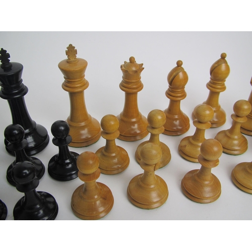 514 - A Staunton chess set of traditional type