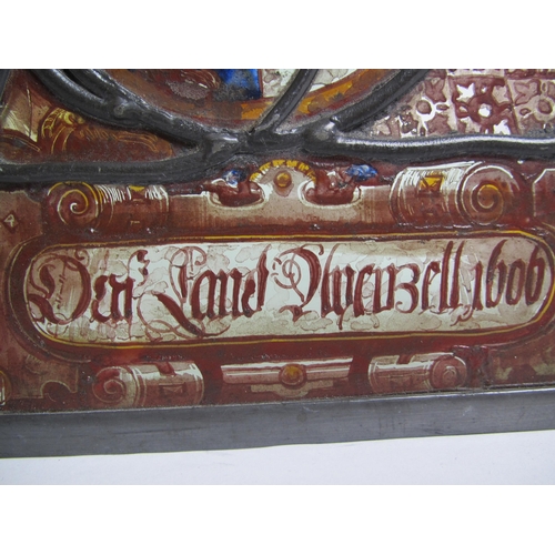 539 - A German 17th Century stained and leaded glass panel