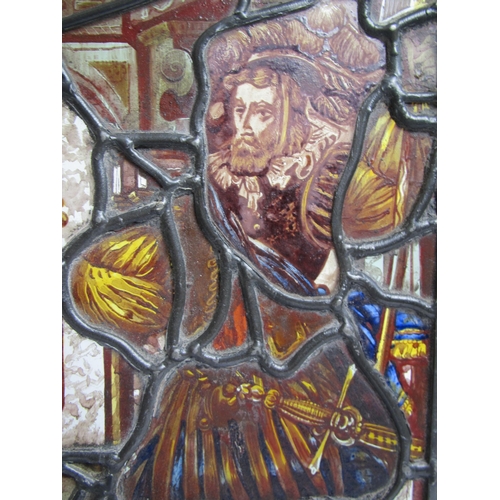 539 - A German 17th Century stained and leaded glass panel