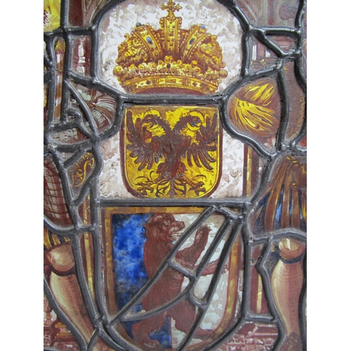 539 - A German 17th Century stained and leaded glass panel