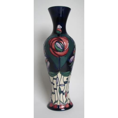 543 - A Moorcroft Tribute to Charles Rennie Mackintosh pattern vase