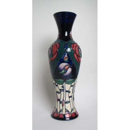 543 - A Moorcroft Tribute to Charles Rennie Mackintosh pattern vase