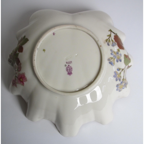 545 - A Royal Worcester blush porcelain shell shaped dish