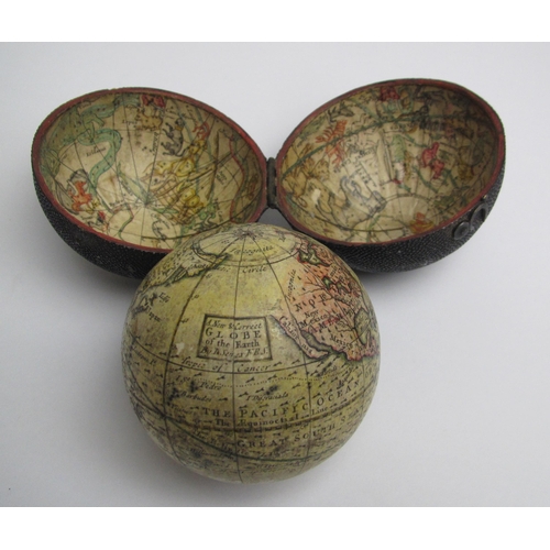 556 - JOHN SENEX (1678-1740) An 18th Century pocket terrestrial globe