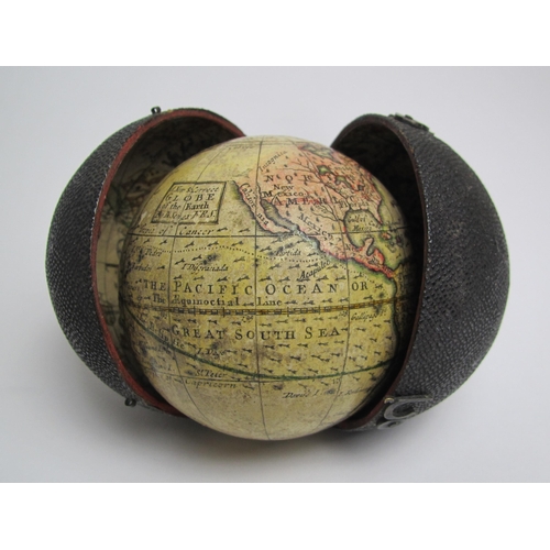 556 - JOHN SENEX (1678-1740) An 18th Century pocket terrestrial globe