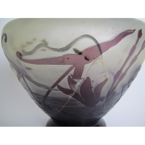 569A - A Galle overlaid glass vase