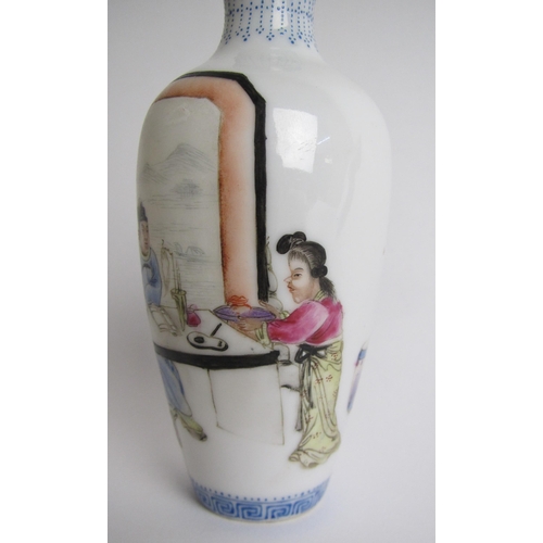 609 - A Chinese eggshell baluster vase