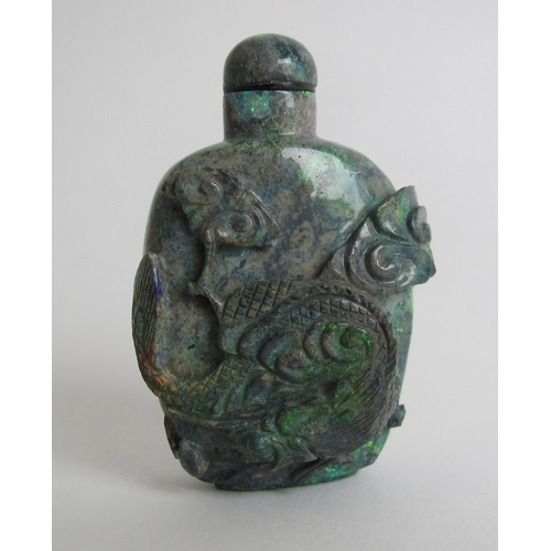 615 - A Chinese opal snuff bottle