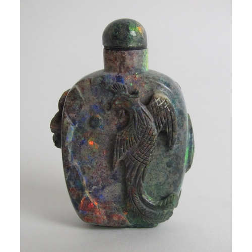 615 - A Chinese opal snuff bottle