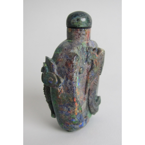 615 - A Chinese opal snuff bottle