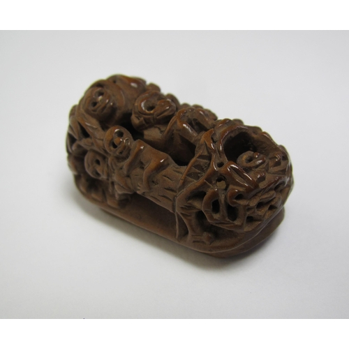 655 - A boxwood carved netsuke