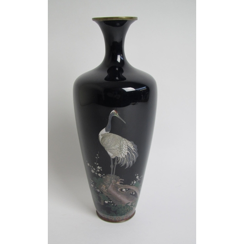 678 - A Japanese cloisonne baluster vase