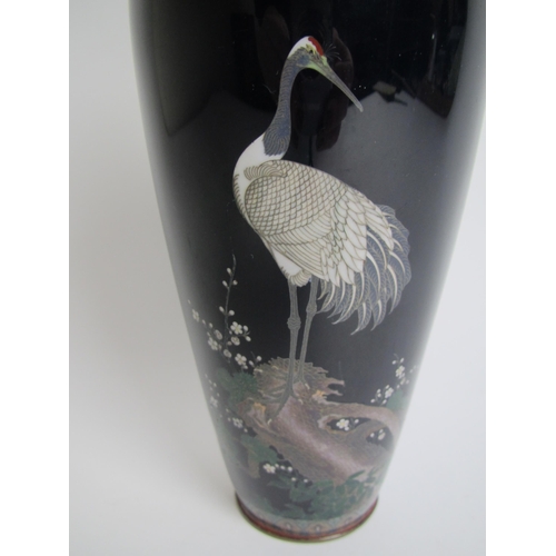 678 - A Japanese cloisonne baluster vase