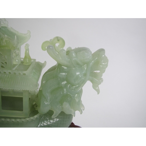 687 - A Chinese jade ceremonial junk