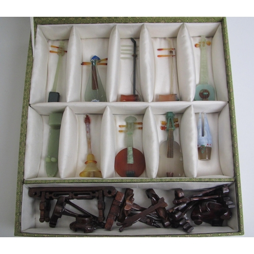 688 - A set of Chinese jade instruments