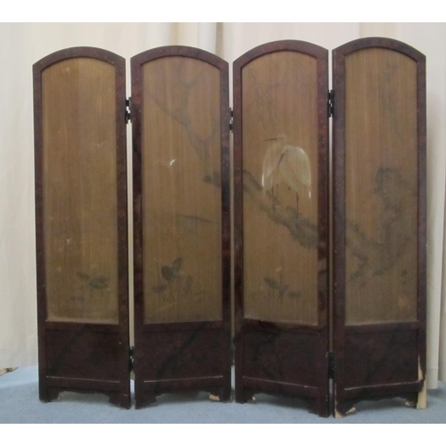 690 - A Japanese four fold draught screen