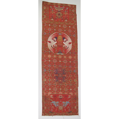 716 - A ceremonial / festival chair cover (Duan) circa 1700-1750