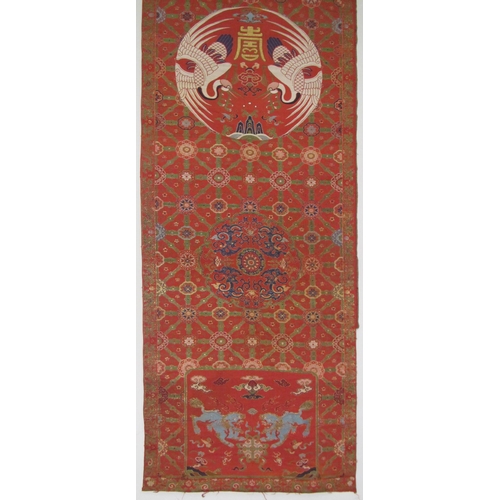 716 - A ceremonial / festival chair cover (Duan) circa 1700-1750