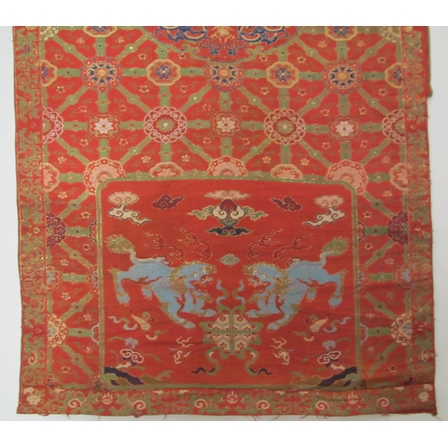 716 - A ceremonial / festival chair cover (Duan) circa 1700-1750